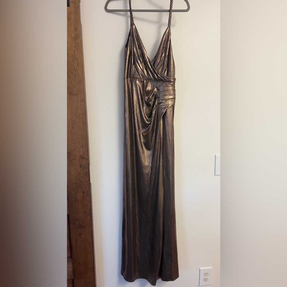 Retrofete Metallic Bronze Dress - Picture 2 of 9